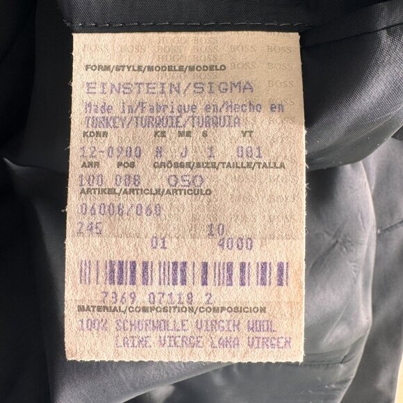 Hugo Boss Einstein/Sigma Virgin Wool Sport Coat Blazer Black - Picture 5 of 11